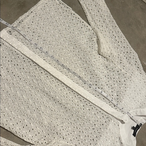 Theory Daisy Eyelet Cotton-Silk Blouse - Picture 8 of 11